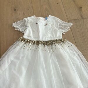 Mini Boden girls white dress